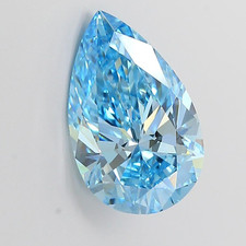 Natural Vivid Blue 'D' Color 3 Ct VVS1 Unheated Loose Diamond Pear Cut