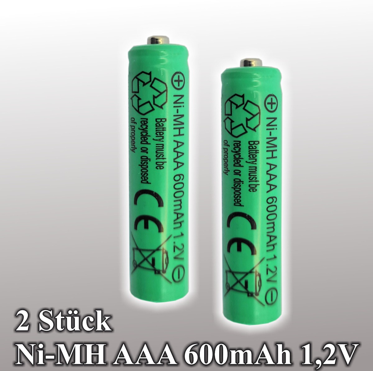 12x AA Ni-MH Akkus 1,2V 600mAh – Wiederaufladbar, Low Self-discharge, Für Solarleuchten & Haushalt