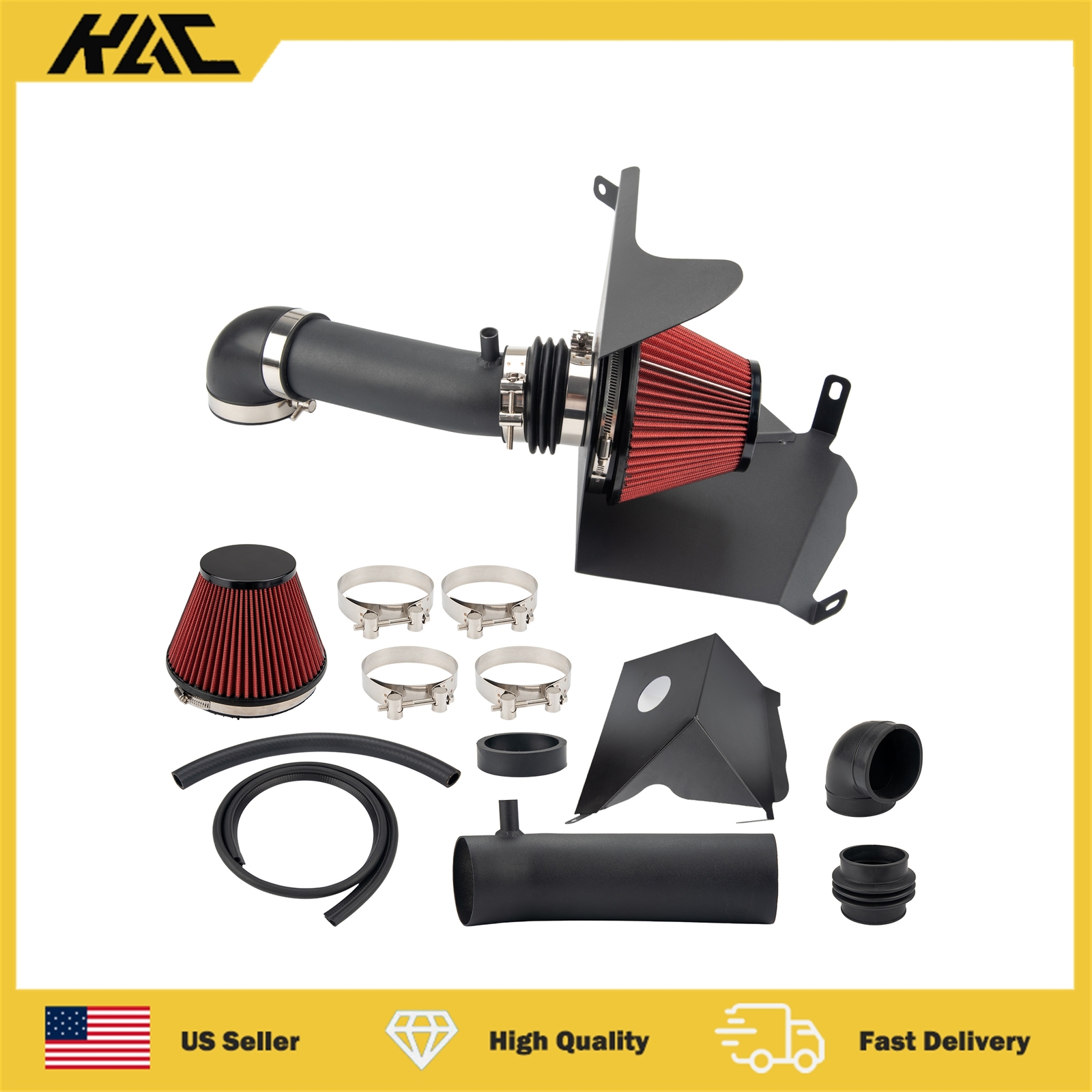 Car Cold Air Intake System Kit + Filter For Jeep Cherokee XJ 4.0L 1991-2001