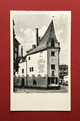Postcard Zwickau 1947 corner house August Denmark production of ropes (62287