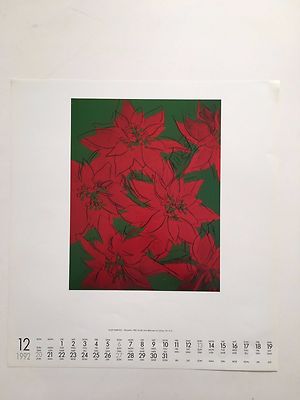 ANDY WARHOL,'POINSETTIA FLOWER,1982,AUTHENTIC PRINT FROM 1992 TE