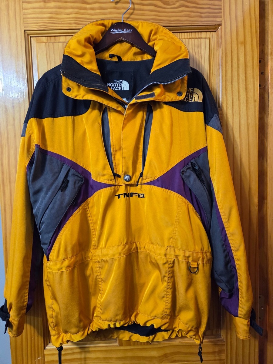 North Face TNFX Jacket Mens Medium Yellow Black Purple 1/2 Zip