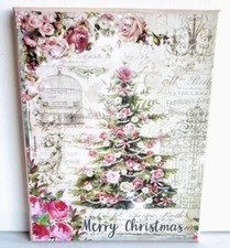 Christmas Sign on Wood Frame Canvas for Home Decor Mixed Media on Canvas PC23