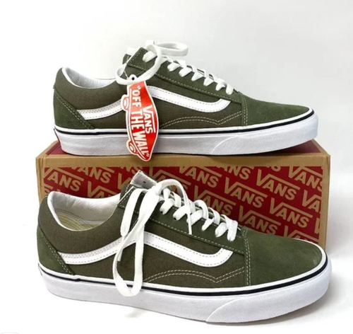 vans old skool green leaf