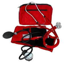 DIXIE EMS PROFESSIONAL BLOOD PRESSURE KIT W/ SPRAGUE STETHOSCOPE RED