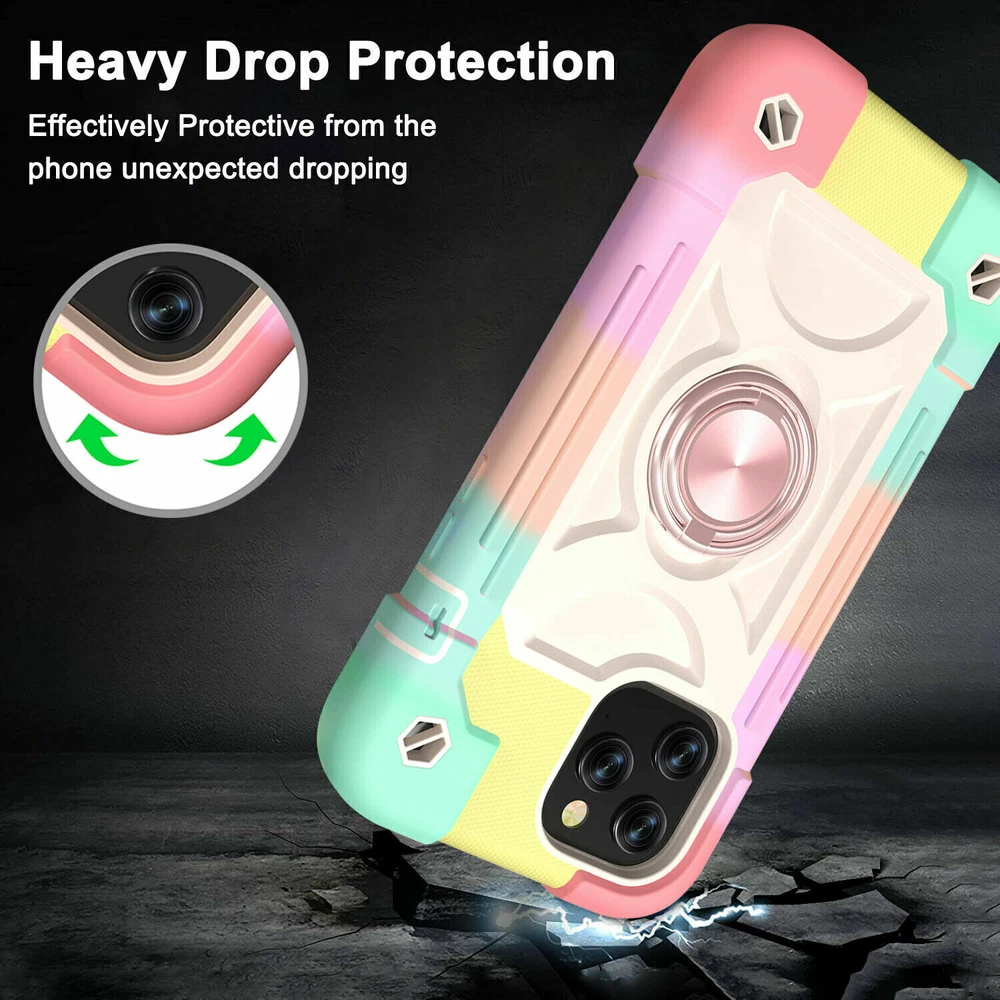 Shockproof iPhone 13 Case with Ring Stand Holder Cover