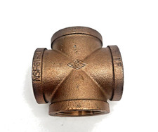BRASS PIPE CROSS  4 WAY FITTING 2" FEMALE NPT
