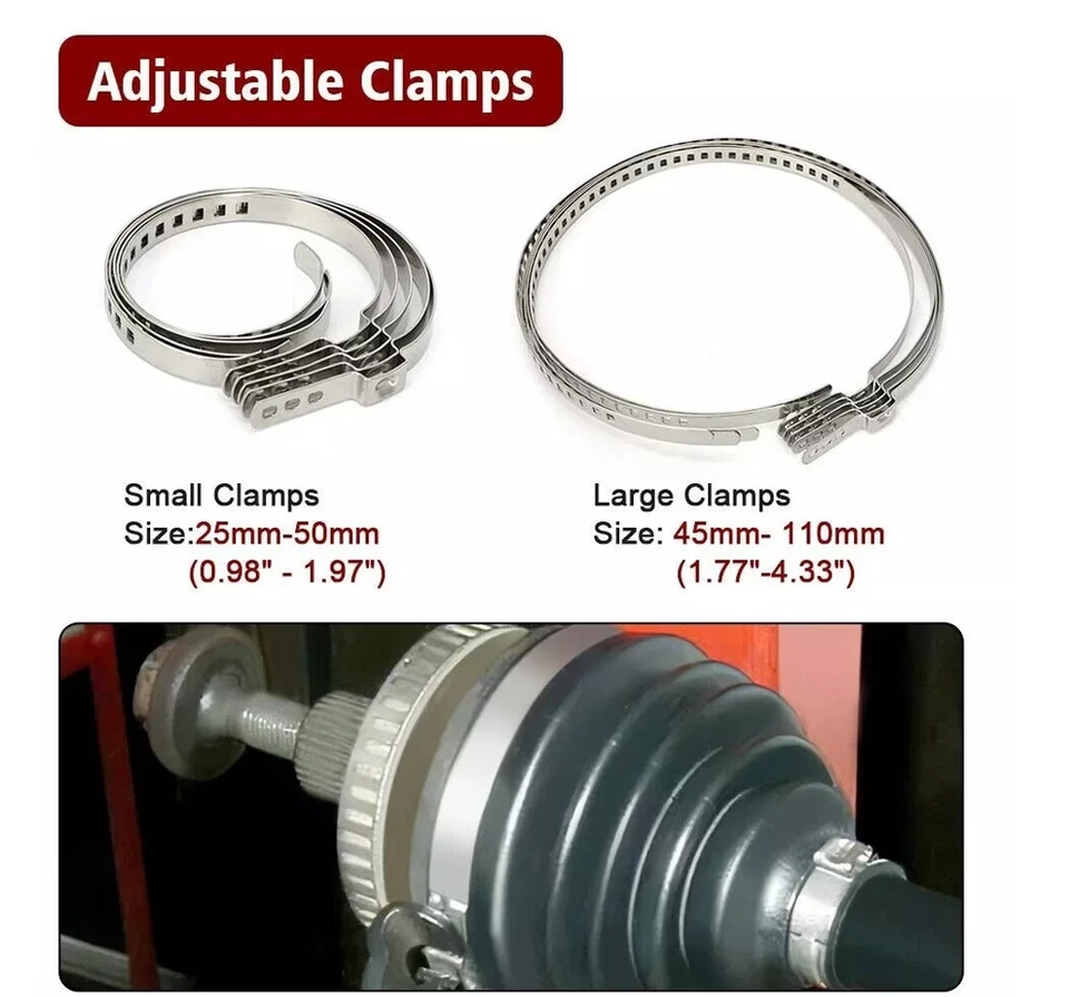 Herramienta de alicates de abrazadera de arranque de eje articulado CV automático/ATV CON 20 BANDAS DE PRENSADO TIPO OREJA Foto 3 de 4