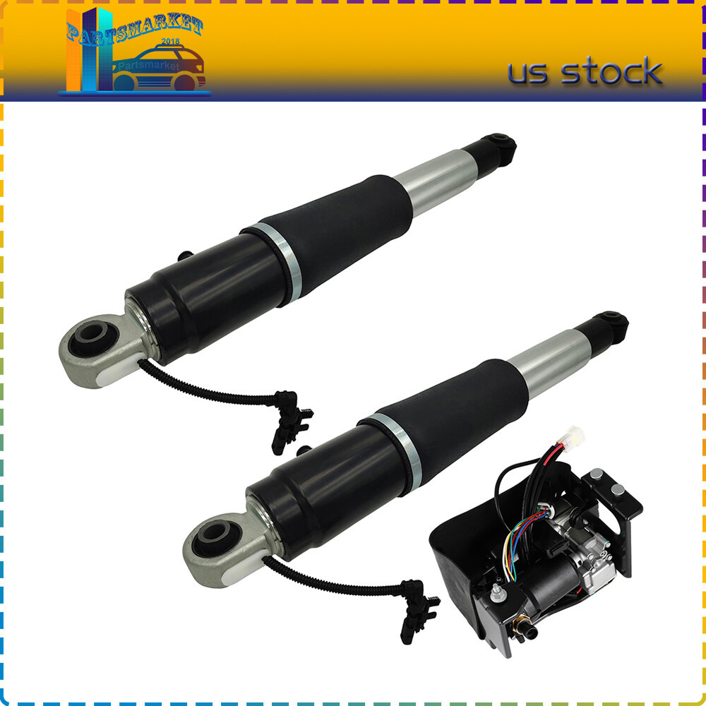 3* Rear Air Shock Struts + Compressor For Cadillac Escalade Yukon Chevy 15-2019