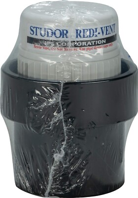 NEW Studor 20349 Redi-Vent Air Admittance Valve with ABS Adapter 1 1/2-2'' PIPE