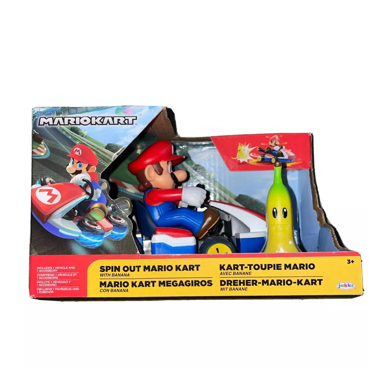  SUPER MARIO Spin Out 2.5 Mariokart - Luigi Racer Vehicle :  Video Games