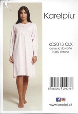Camicia da notte DONNA 100% cotone fresco KAREL calibrata KC2013CLX