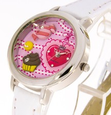 Orologio bambino Q&Q by Citizen Q659J302Y rosa con elementi colorati cinturino bianco con scatola