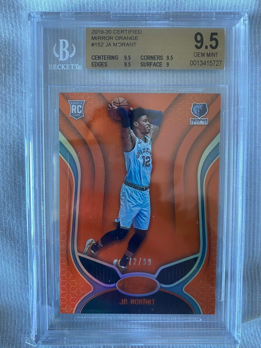 2019-20 Certified Ja Morant ORANGE Rookie RC # 152 /99 BGS 2019-20 Certified Ja Morant ORANGE Rookie RC # 152 /99 BGS