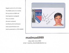 Mike Hudson New York NY Rangers AUTOGRAPH AUTO SIGNED INDEX HOCKEY CARD 100% COA
