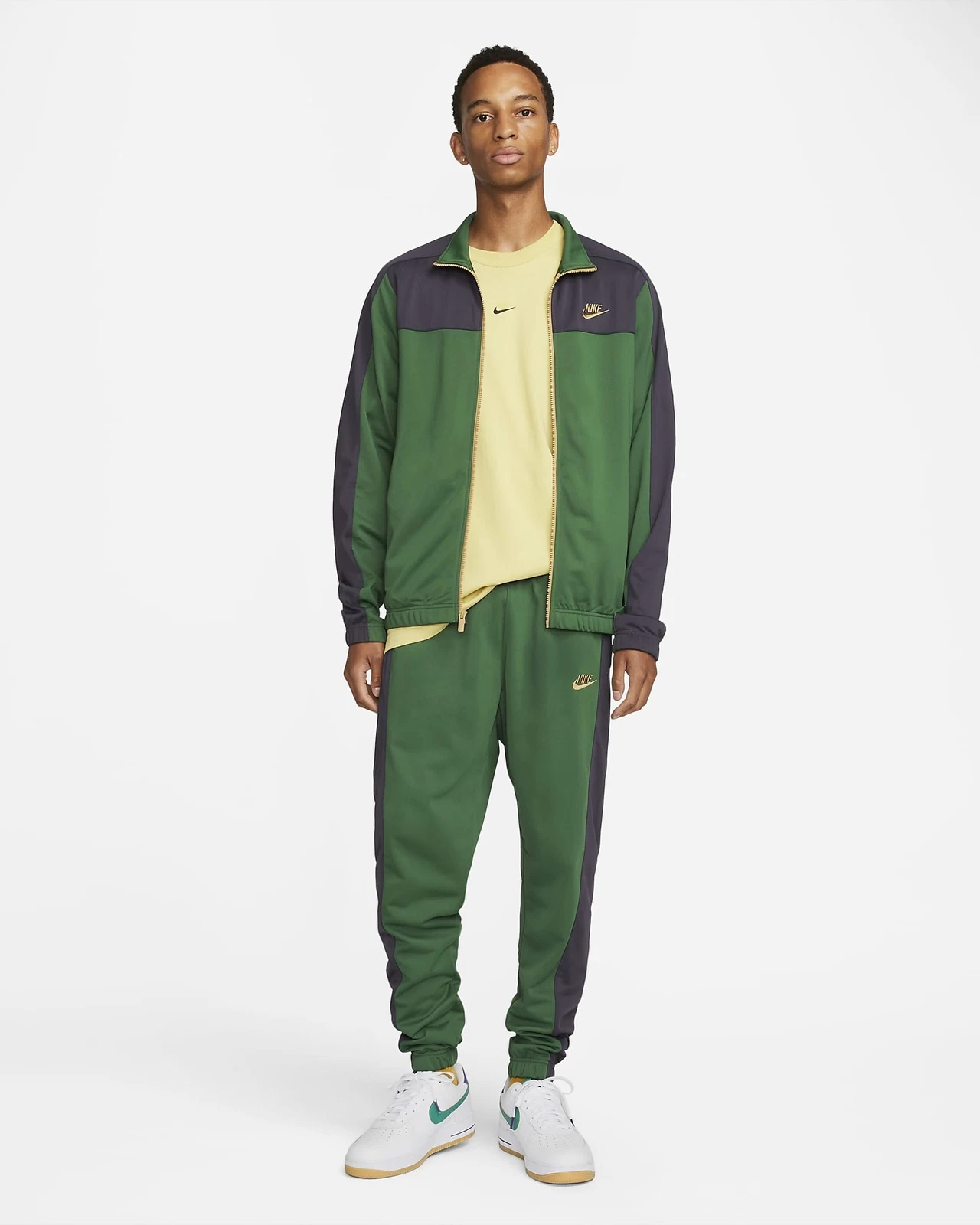 Nike khaki tracksuit mens sale