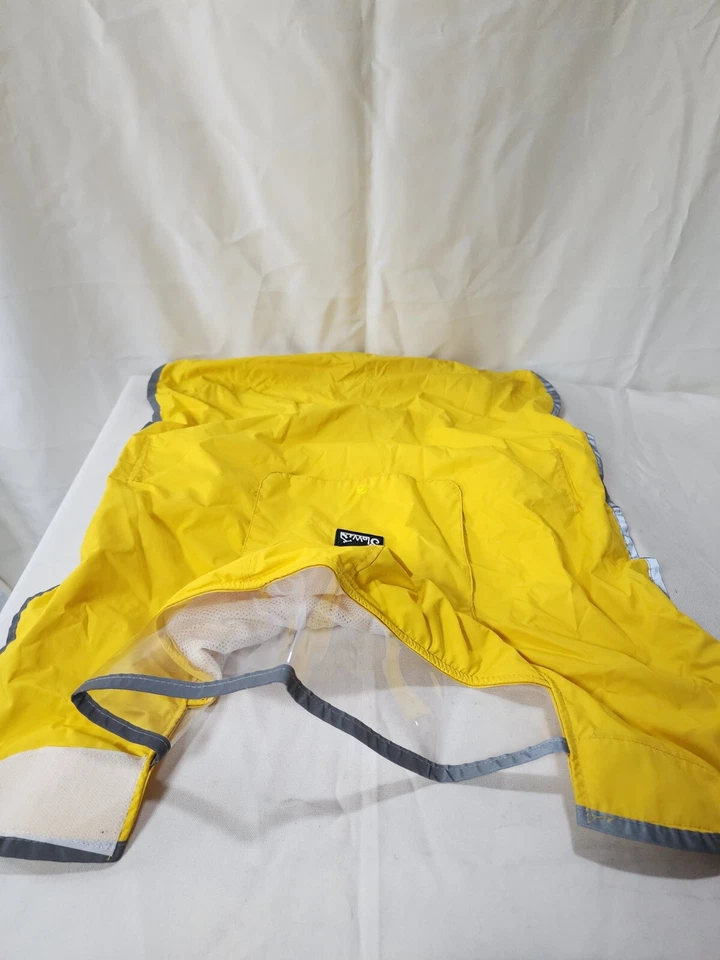 Impermeable ajustable SlowTon para perro chaqueta de lluvia transparente con capucha y tira reflectante, L Foto 3 de 4
