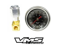 Vms Fuel Pressure 0-100 Psi Gauge Kit Gm Ls2 Lt1 Ls6 Ls1 Ls2 Ls3 Engine Black