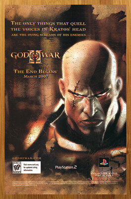 2006 God of War II 2 PS2 Playstation 2 Print Ad/Poster Official