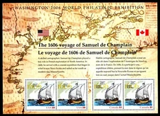 U.S. #4074 VOYAGE OF CHAMPLAIN  PANE OF 4  OGNH - VF - CV $15.00  (ESP#746)