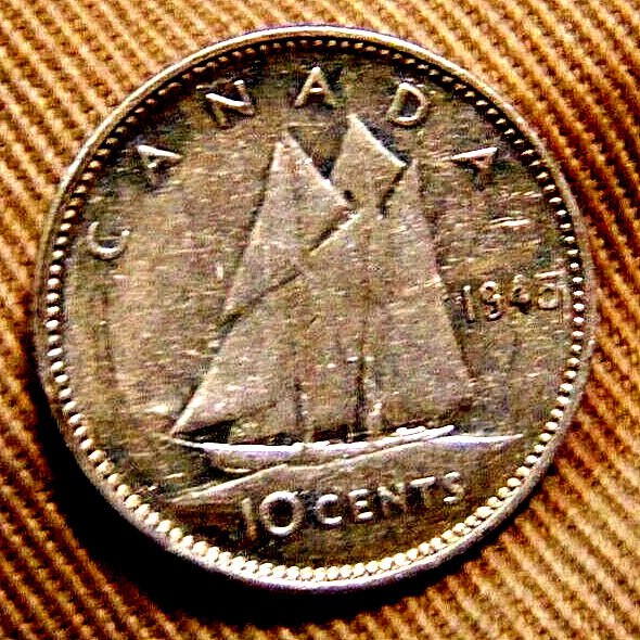 1945 Canada ten cents dime silver King George VI | eBay
