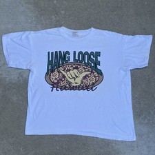 VINTAGE 80s HANG LOOSE HAWAII SHAKA SOUVENIR T-SHIRT MEN SZ LARGE 010