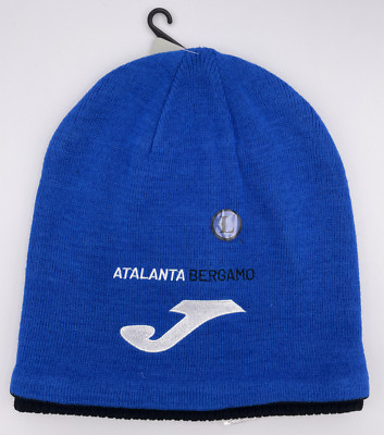 Joma 2021-22 Atalanta Reversible Beanie Mütze / Neu mit Etikett / Schwarz Blau / UVP 14£