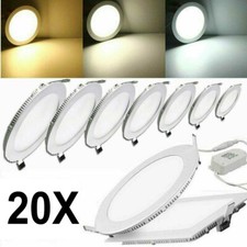 20 PCS - 9W 12W 15W 18W 24W LED Recessed Ceiling Panel Down Lights Lamp Fixtures
