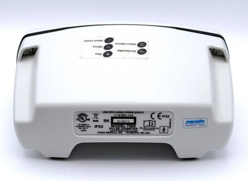 Nonin 7500 Portable Tabletop Pulse Oximeter with Alarms w/ Accessories *Tested* - Picture 2 of 2