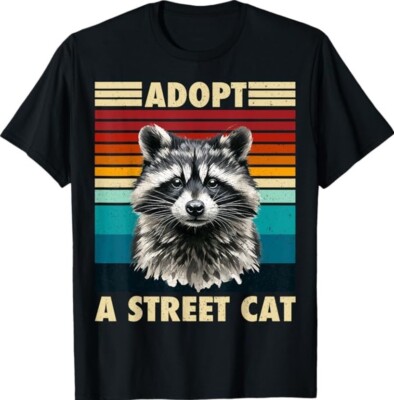 Raccoon Vintage Retro Racoon Gifts For Women Men Kid Funny Unisex T-Shirt