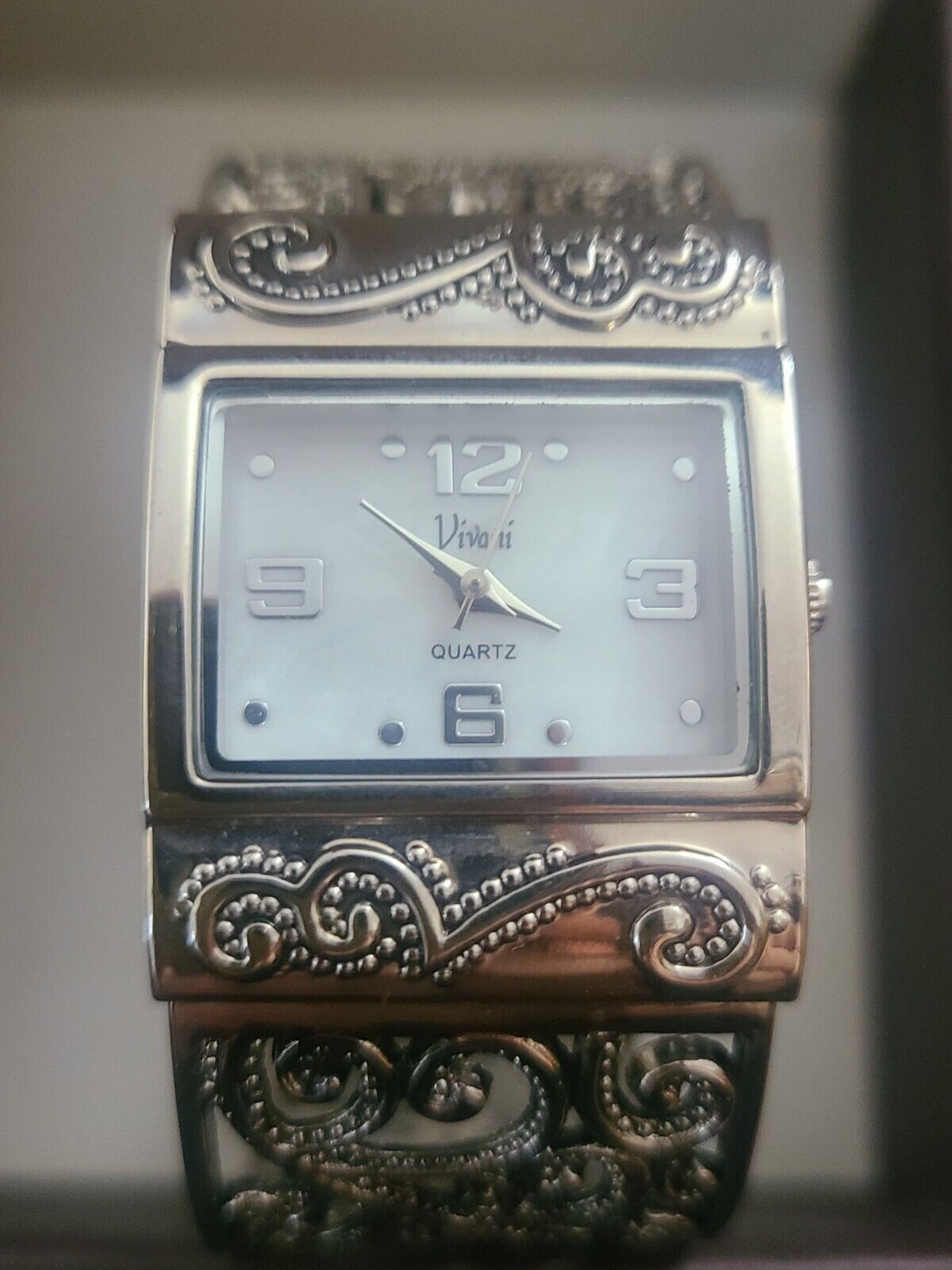 Vintage Filigree Scroll Cuff Vivani Beautiful Watch