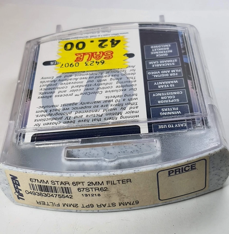 TiFFEN 67mm 6pt / 2mm Grid Star Effect Filter 67 mm E-67 Streaking Pattern E67 - Image 3 of 4