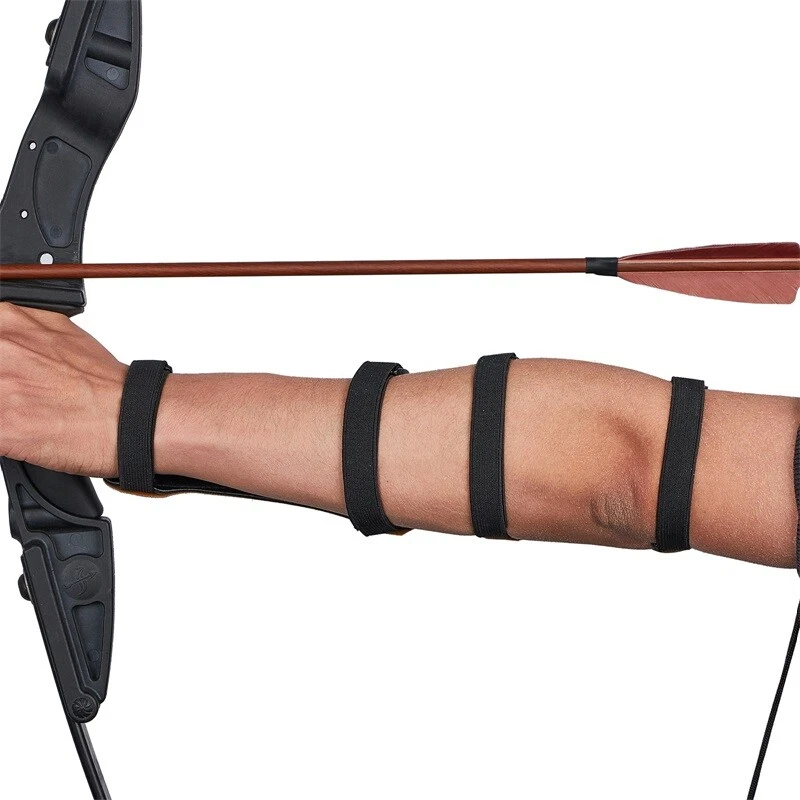 Archery Bow and Arrow Leather Arm Guard Outdoor Hunting Shooting Arm Protector - Image 3 of 4