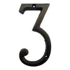 BetLight 5.5 Inch High Cast Iron House Number, Solid Home Address Numbers, El...