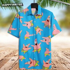 Spongebob Patrick Star Pattern Blue Best Hawaiian Shirt