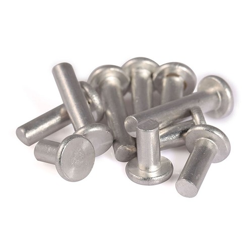 Metric M3 304 Stainless Steel Flat Head Solid Rivet GB109 High Quality Silver & - Picture 3 of 15