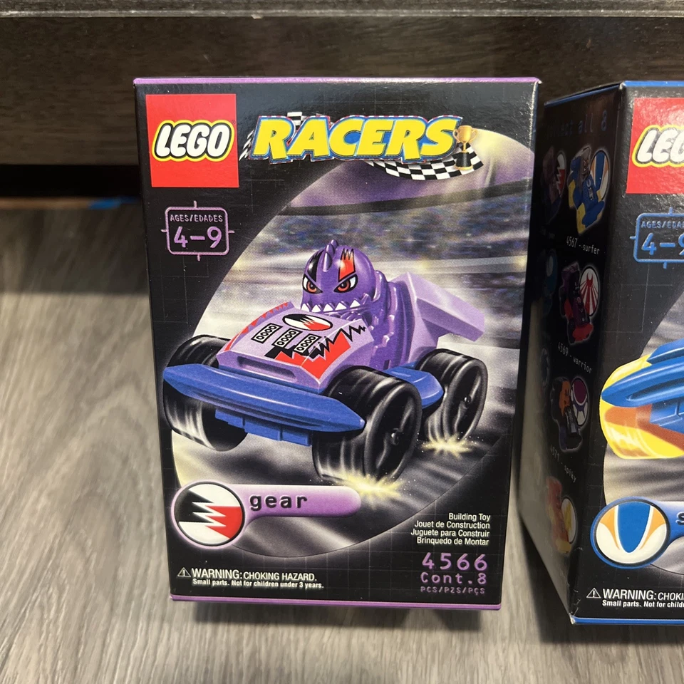 2001 LEGO Racers Set Of 8 All Factory Sealed Boxes 4566 - 4573 Complete - Image 2 of 4