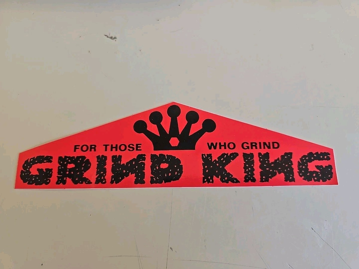 スケートボード Grind King Vtg Skateboard Sticker Vintage 1990's For Those Who Grind Grind King Skateboard Sticker