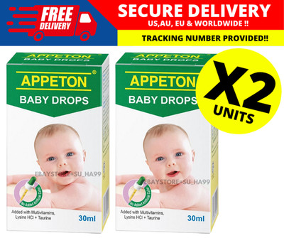 100% Appeton Multivitamin Plus Baby infant Drop Supp Healthy Growth 30ml ( X 2 )