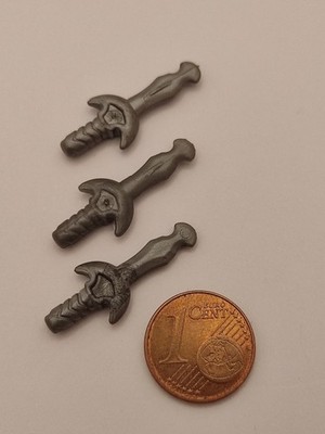 Playmobil  3 x Dolch Silber-Grau  2,6cm w.Abb. Ersatz Zub./ Top Zustand ! B