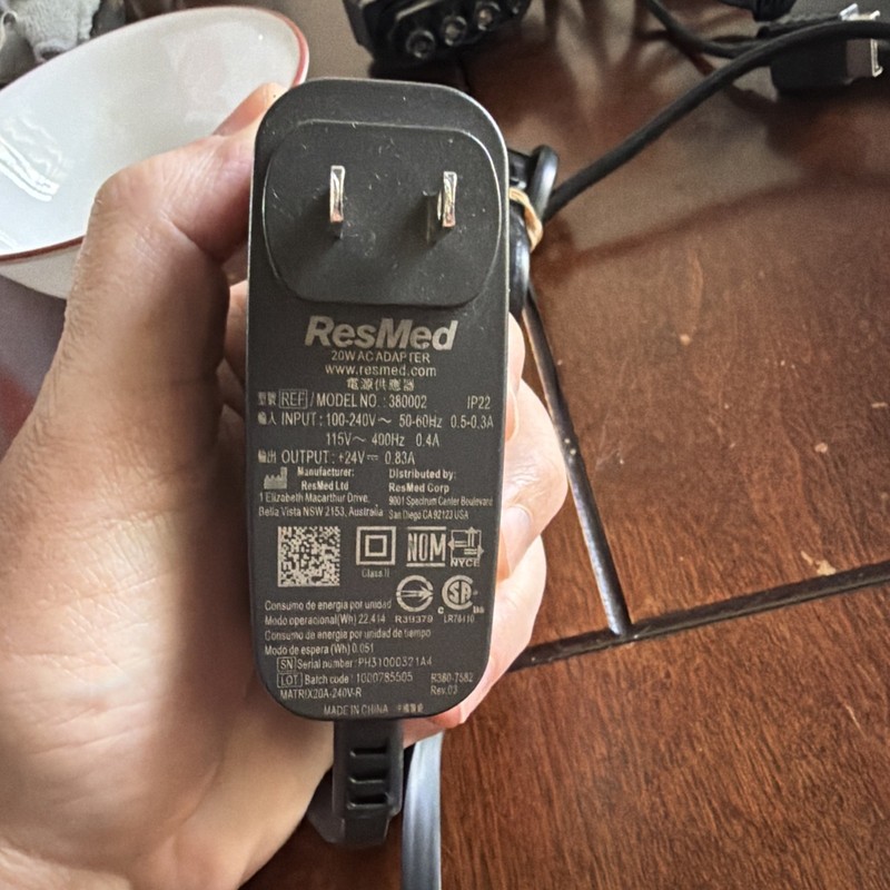 OEM Genuine ResMed 20W AC Power Adapter Model 380002 +24V