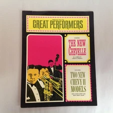 Vtg 1964 Chevrolet Chevy Sales Folder Swing Out Great Performers Chevelle Nova