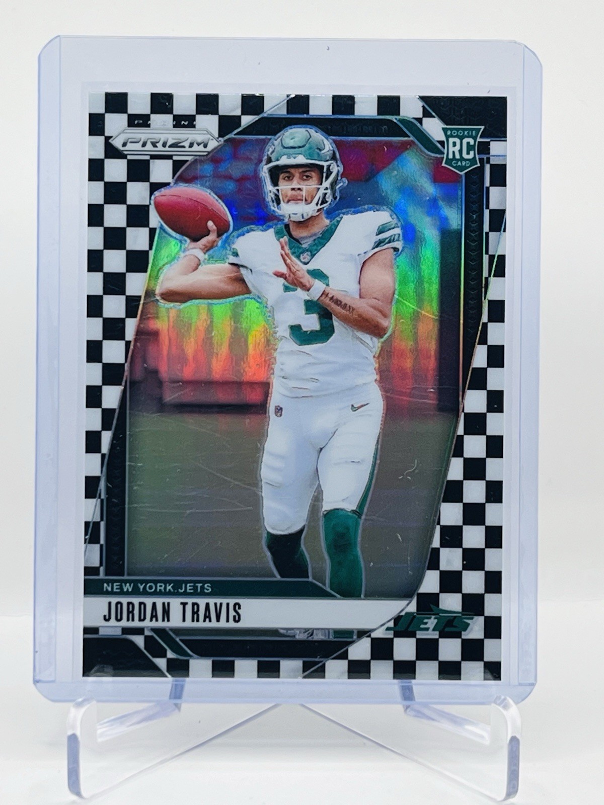 2024 Panini Prizm - Rookies Jordan Travis #359 Black & White Checker Prizm (RC)