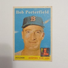 Topps 1958 Baseball Bob Porterfield Boston Red Sox MLB Vintage Base Set #344