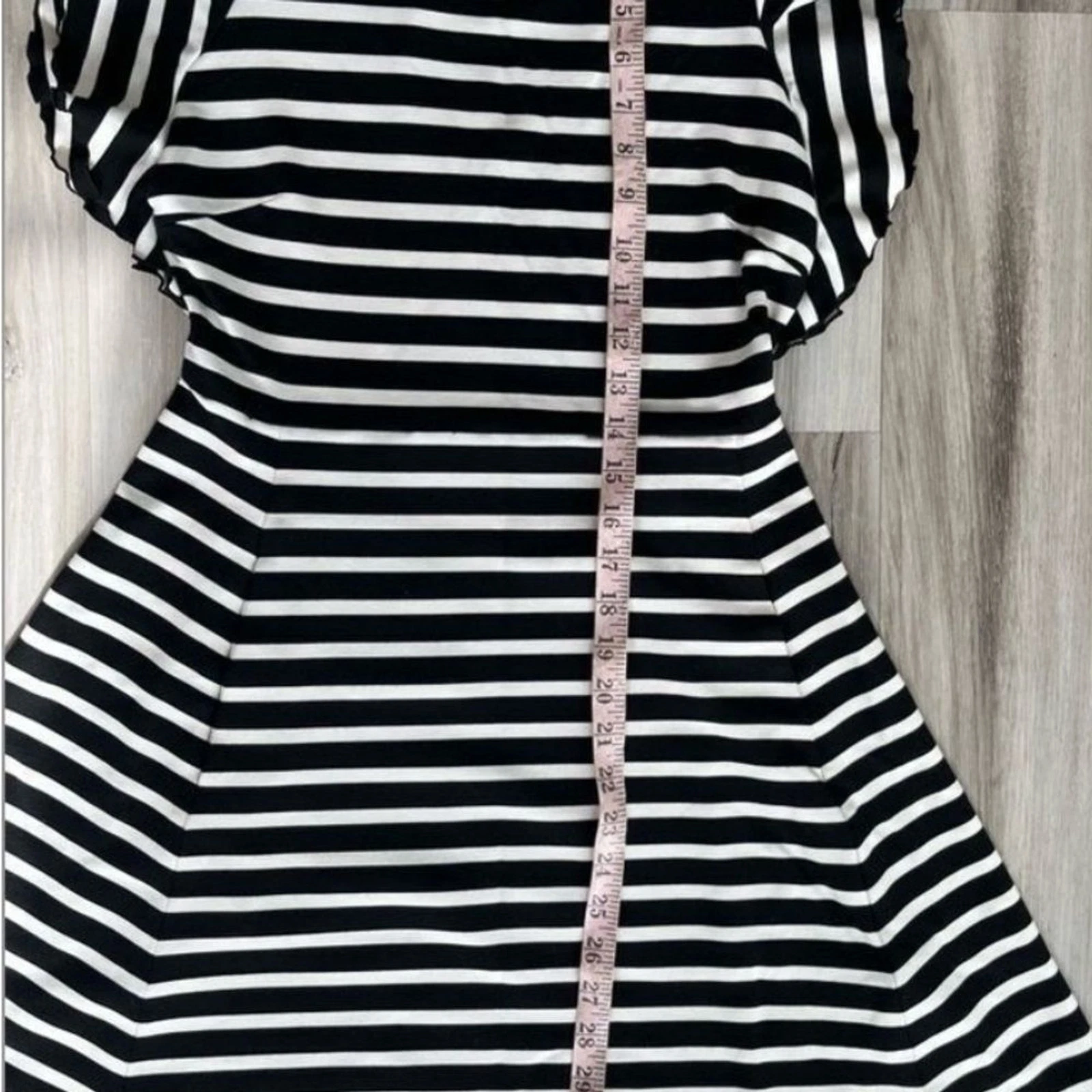 Mini abito Kate Spade piccolo nero bianco a righe