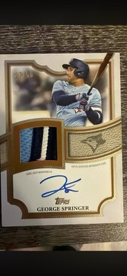 2026 Topps Autograph Patch Card George Springer Toronto Blue Jays 