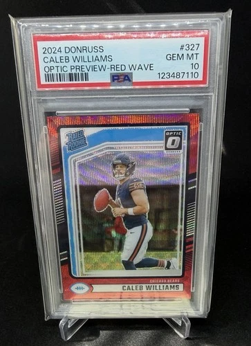 2024 Panini Donruss - Rated Rookie Caleb Williams Optic  Red Wave Prizm  PSA 10