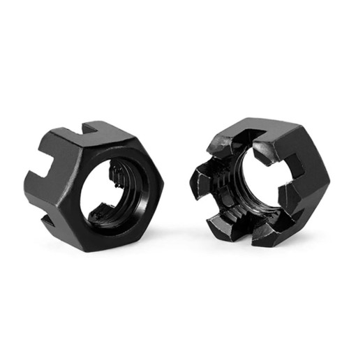 Black Castle Nuts Slotted Nuts Metric Fine/Coarse Thread M6-M42 Hexagon Slotted - Afbeelding 5 van 8