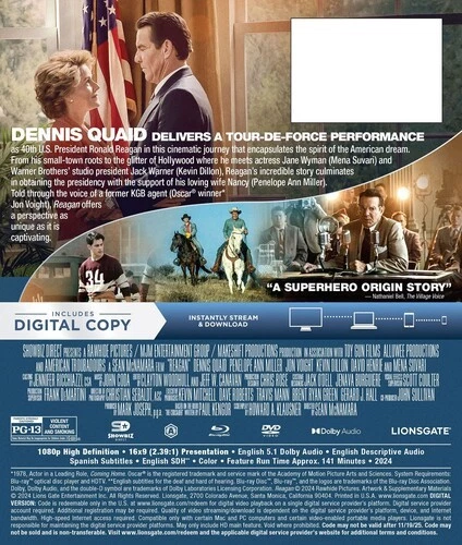 Reagan [New Blu-ray] With DVD, Widescreen, Ac-3/Dolby Digital, Digital Copy, D - Image 3 of 4