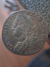 1758 Shilling,George II Marked coin 92.5% Silver,( NICE )